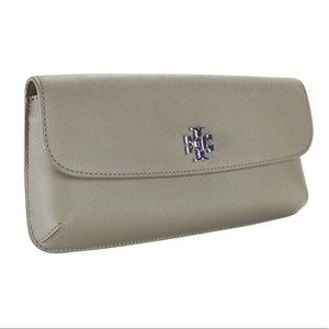 Diana Slim Saffiano Clutch in Porcini